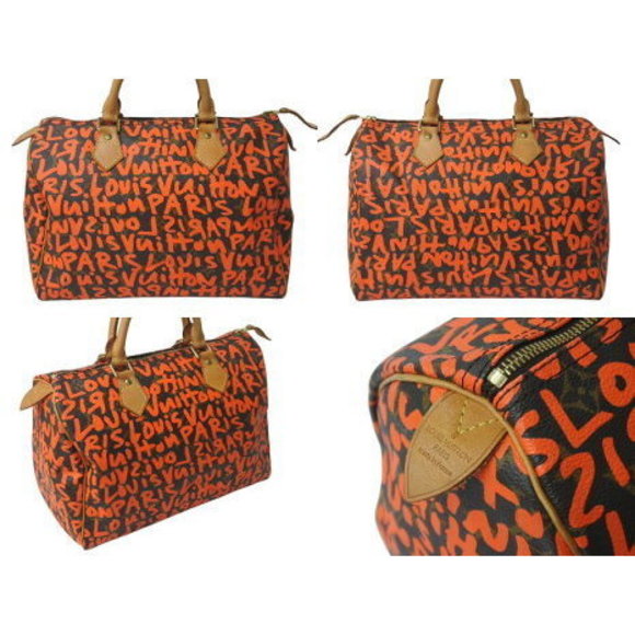 Louis Vuitton Speedy Boston Bag Monogram Graffiti Orange - Picture 2 of 8